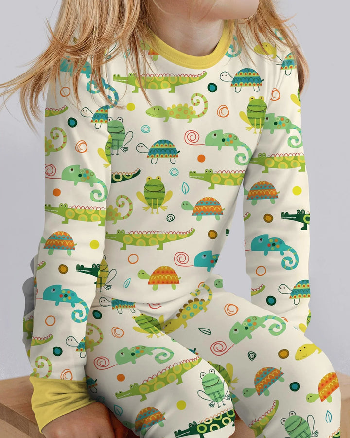 Swamp Buddies Bamboo Two Piece Long Sleeve Pajama Set