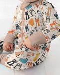 Goofy Mischief Cat Family Matching Bamboo Convertible Zippy