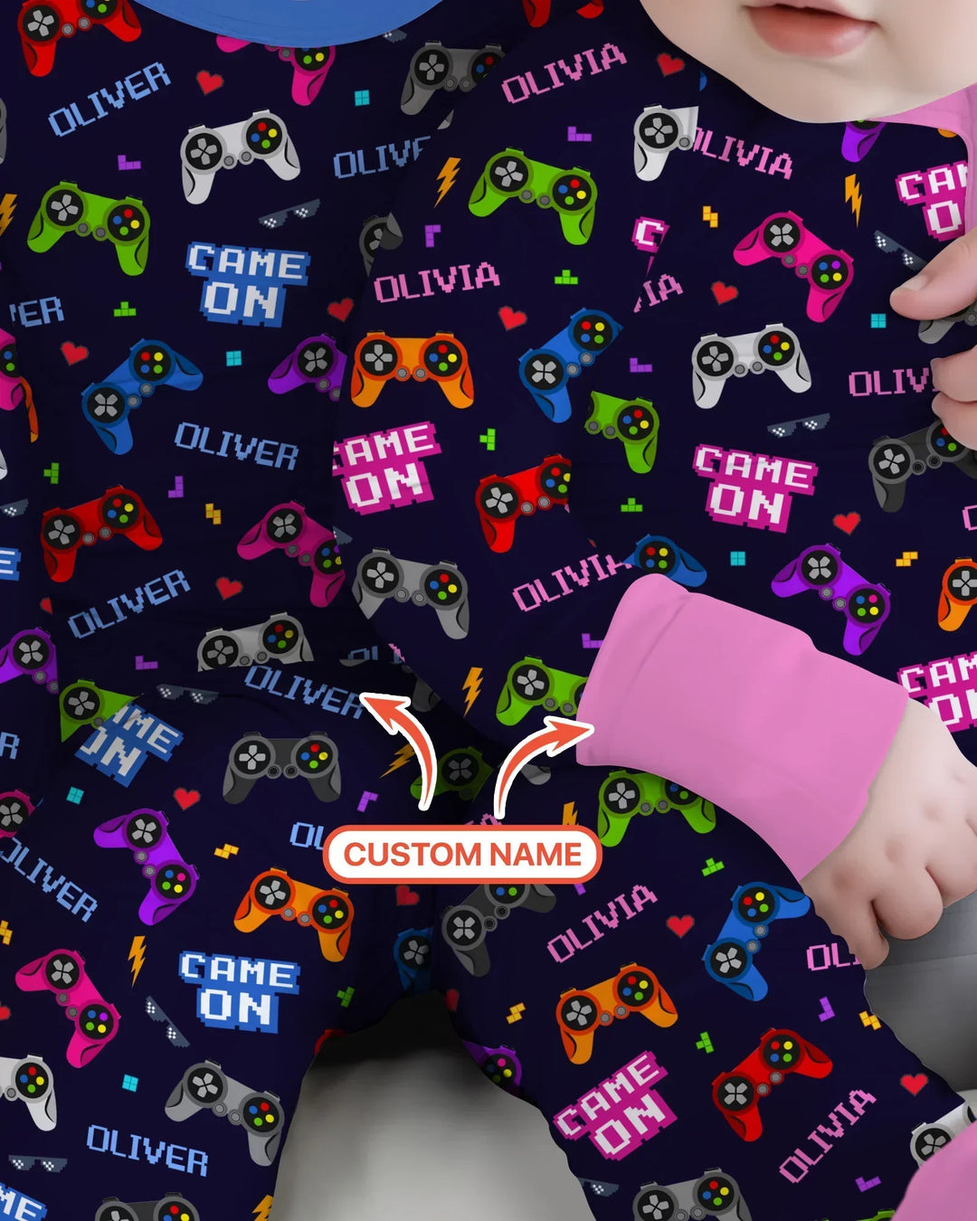 Custom Name Game On Family Matching Bamboo Convertible Zippy