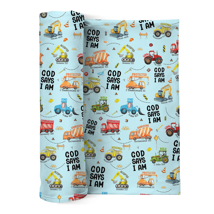 God Says I Am Swaddle Blanket