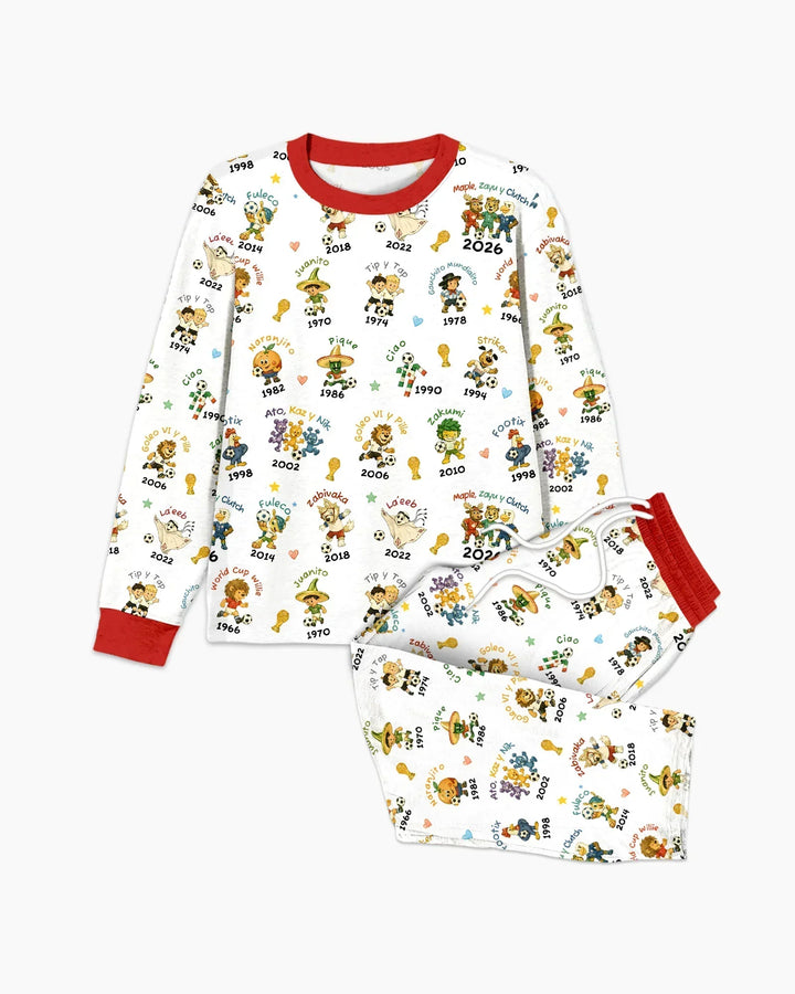 Soccer cup Mascots Bamboo Men's Pajama Set
