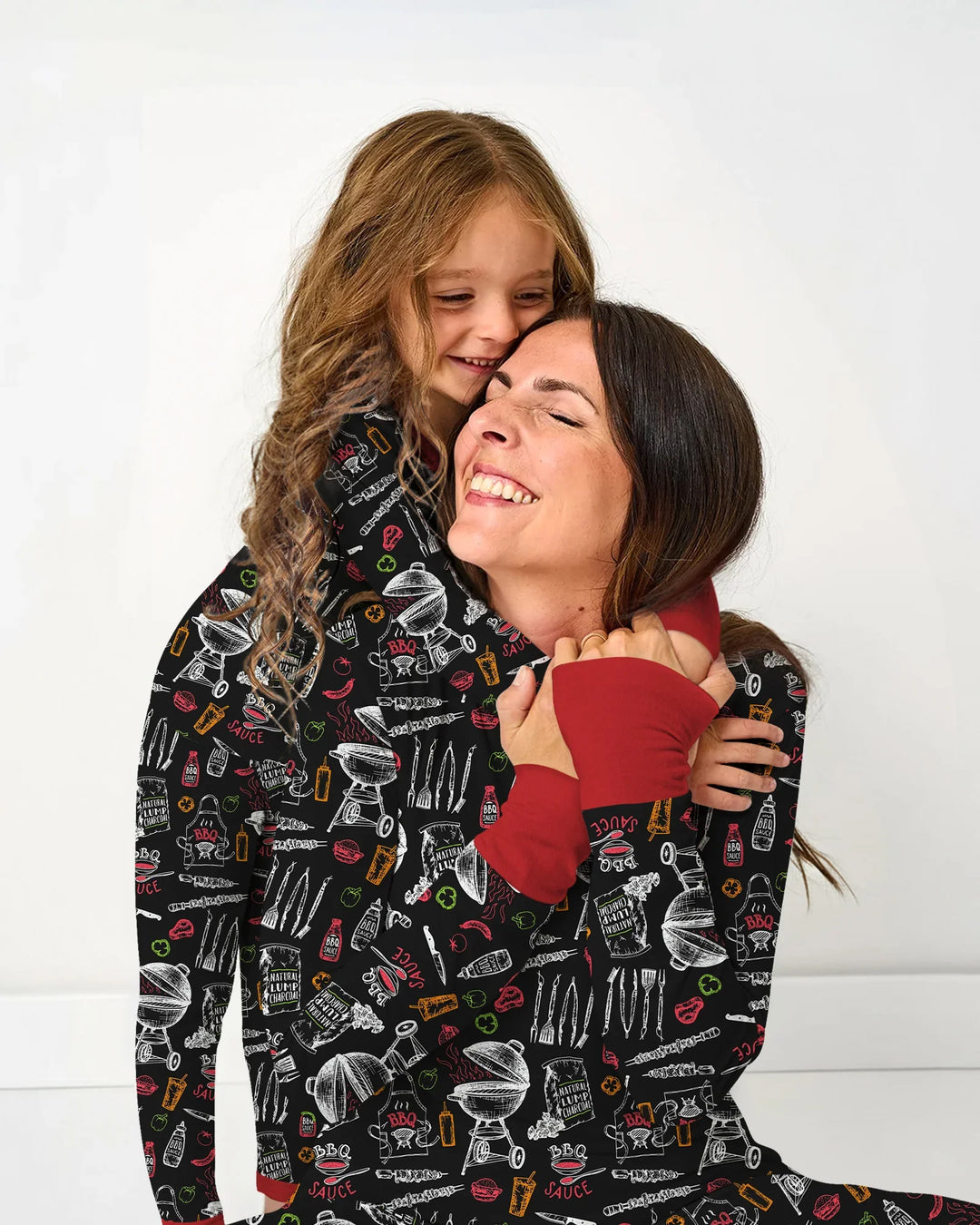 Backyard BBQ Party Family Matching Bamboo Two Piece Long Sleeve Pajama Set
