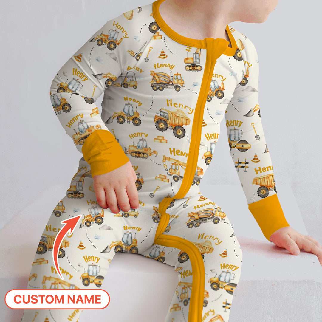 Constructions Machines Custom Name Convertible Zippy