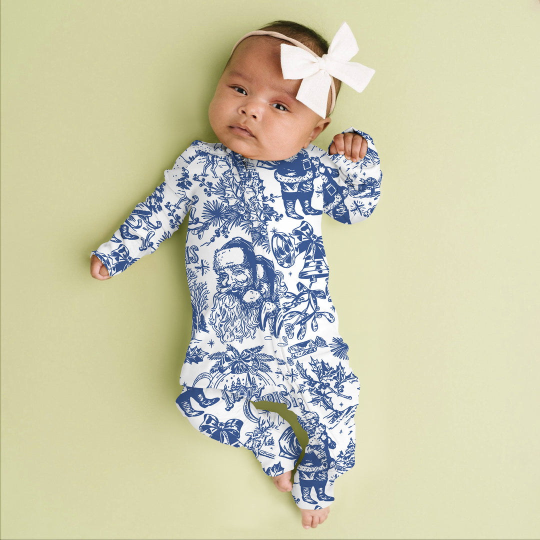 Family Christmas Chinoiserie Pajama Convertible Zippy
