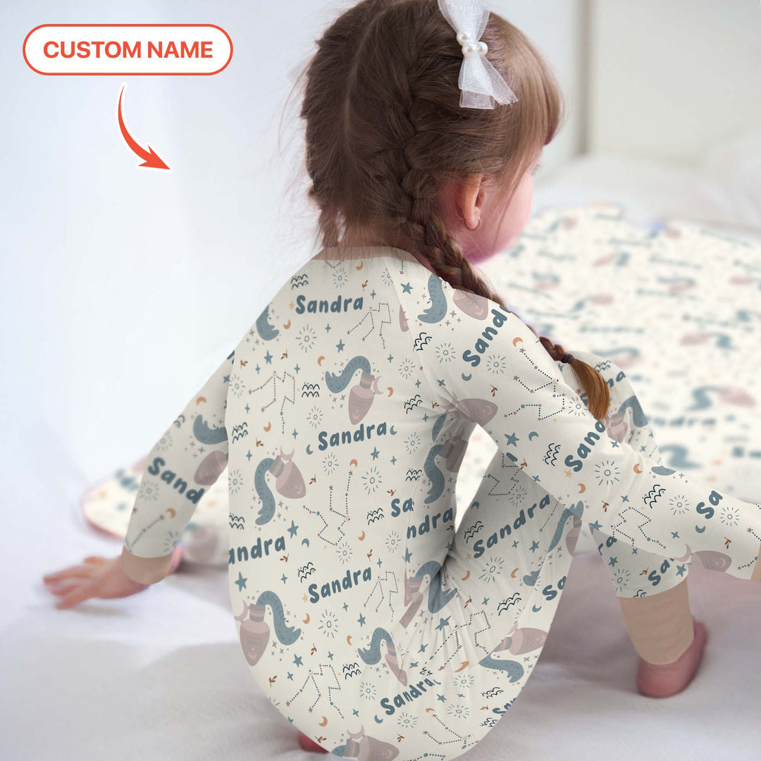 Bohemian Baby Zodiac Signs Custom Name Convertible Zippy