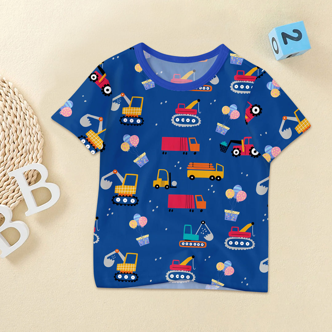 Bamboo Blue Birthday Builders Outfit for Baby – Soft and Playful