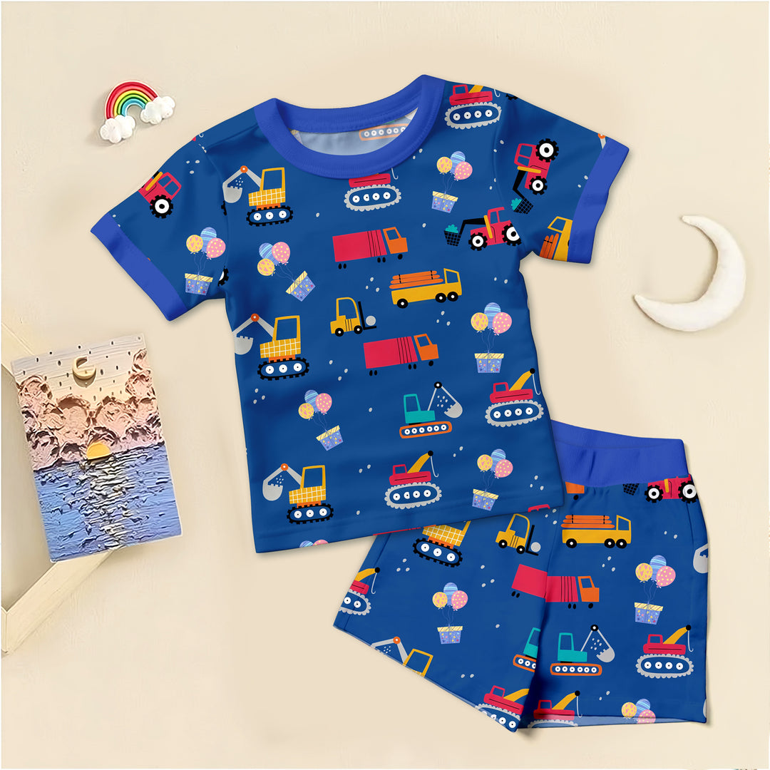 Bamboo Blue Birthday Builders Outfit for Baby – Soft and Playful