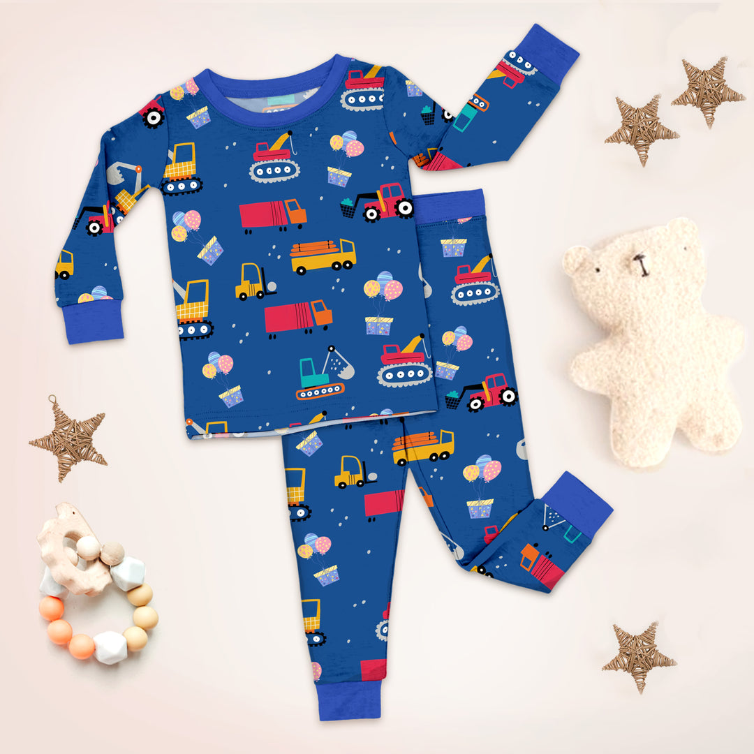 Bamboo Blue Birthday Builders Outfit for Baby – Soft and Playful