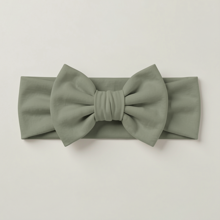 Solid Color Bamboo Luxe Bow Headband
