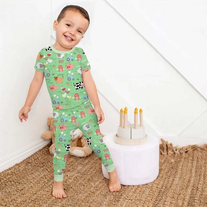 Farm Yard Two Piece Short Sleeve Pajama Set