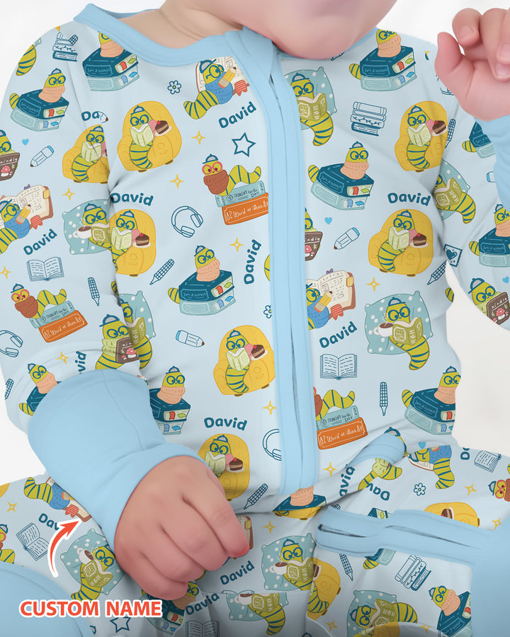 Little Book Worm Family Matching Bamboo Convertible Zippy