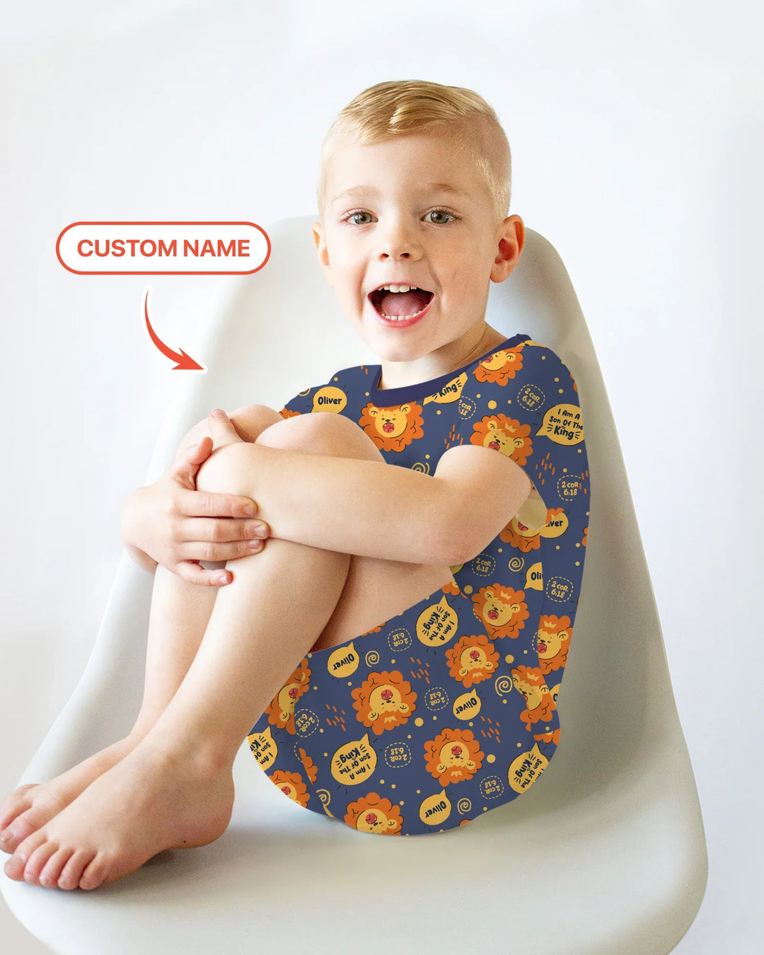 I Am A Son Of The King Custom Name Two Piece Short Sleeve Shorts Pajama Set
