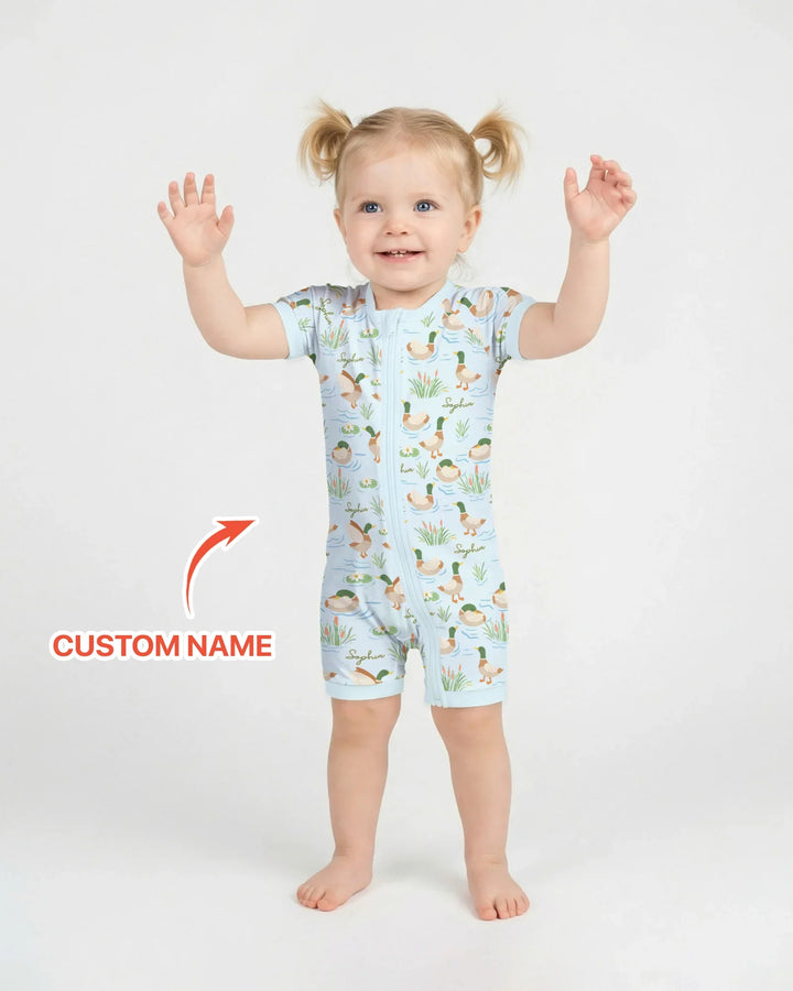 Personalized Mallard Duck Bamboo Shorty Zippy