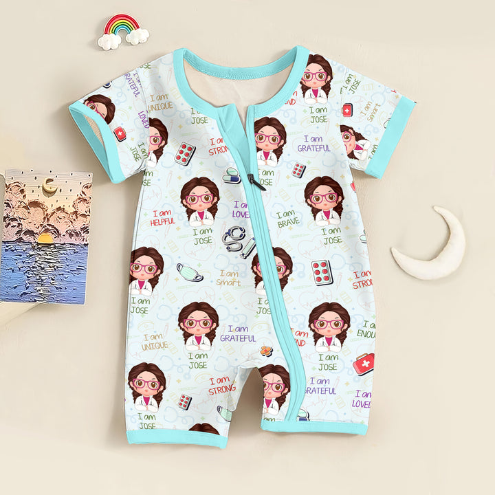 Gerippte Babykleidung mit individuellem Foto - Weich &amp; Skizzenhaft