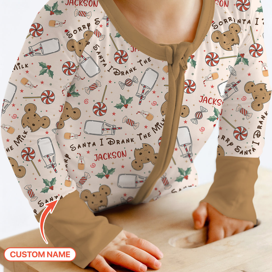 Custom Name Sorry Santa I Drank The Milk Convertible Zippy