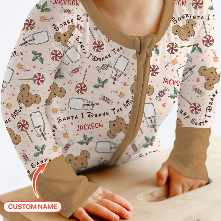 Custom Name Sorry Santa I Drank The Milk Convertible Zippy