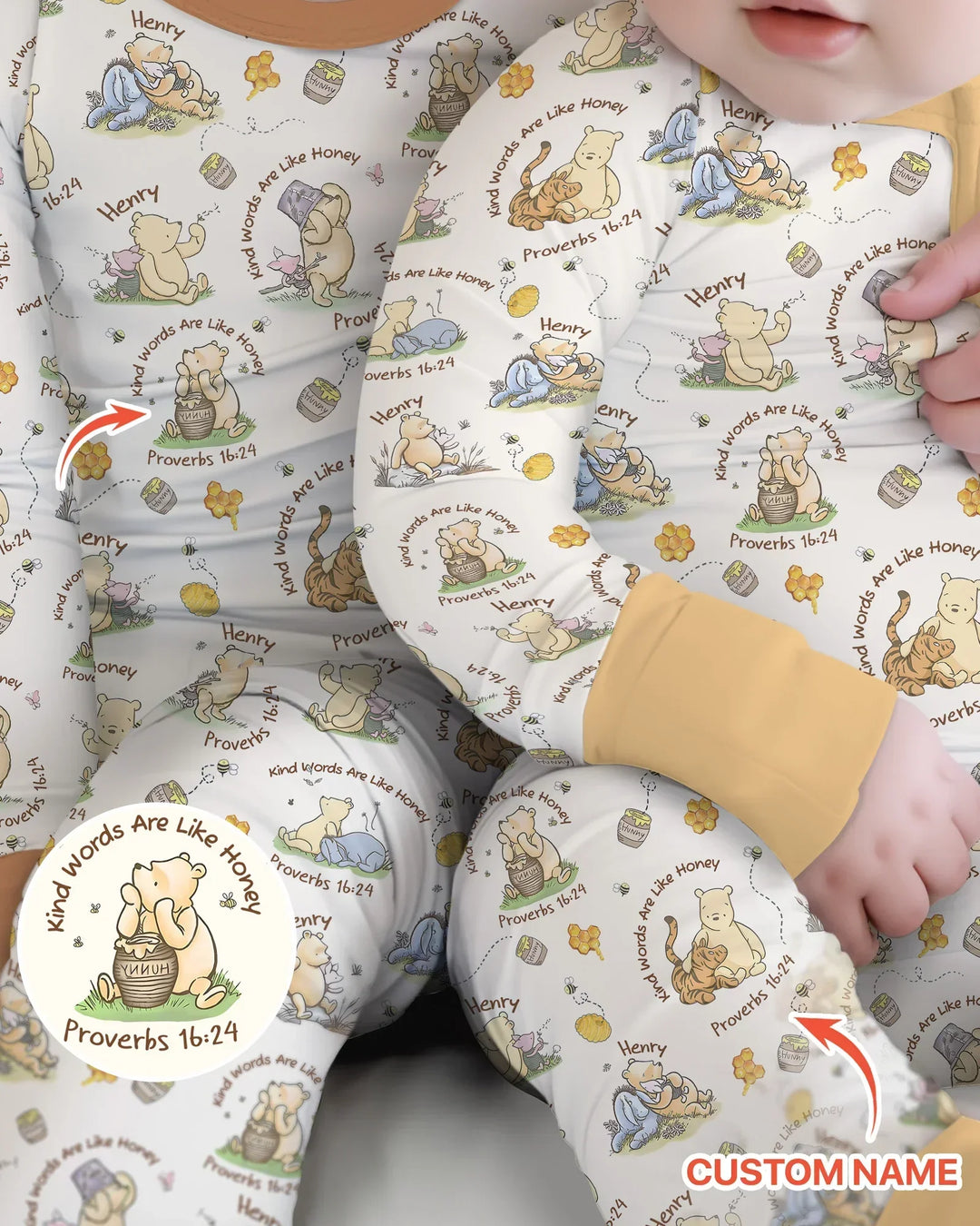 Kind Words Are Like Honey Custom Name Bamboo Convertible Zippy