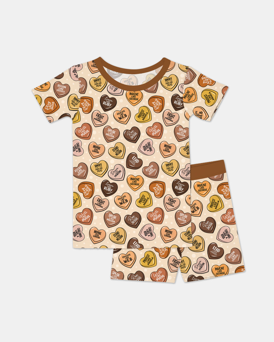 Template Zweiteiliges Pyjama-Set mit kurzen Ärmeln und Shorts