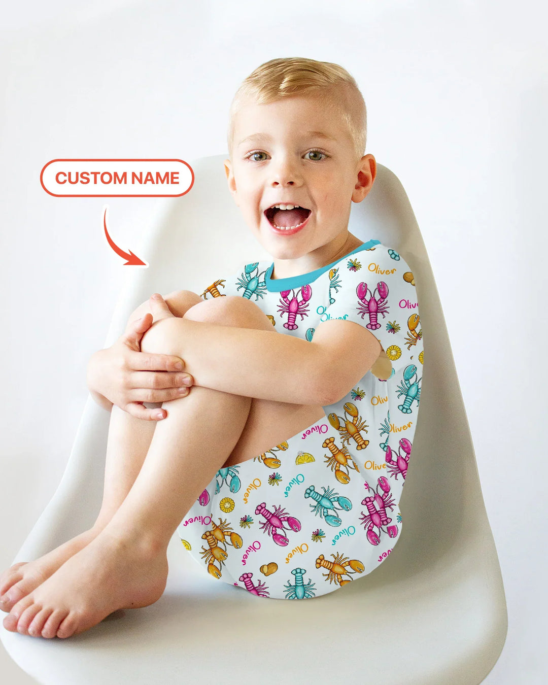 Zweiteiliges Pyjama-Set mit kurzen Ärmeln und Shorts im Sommer-Design