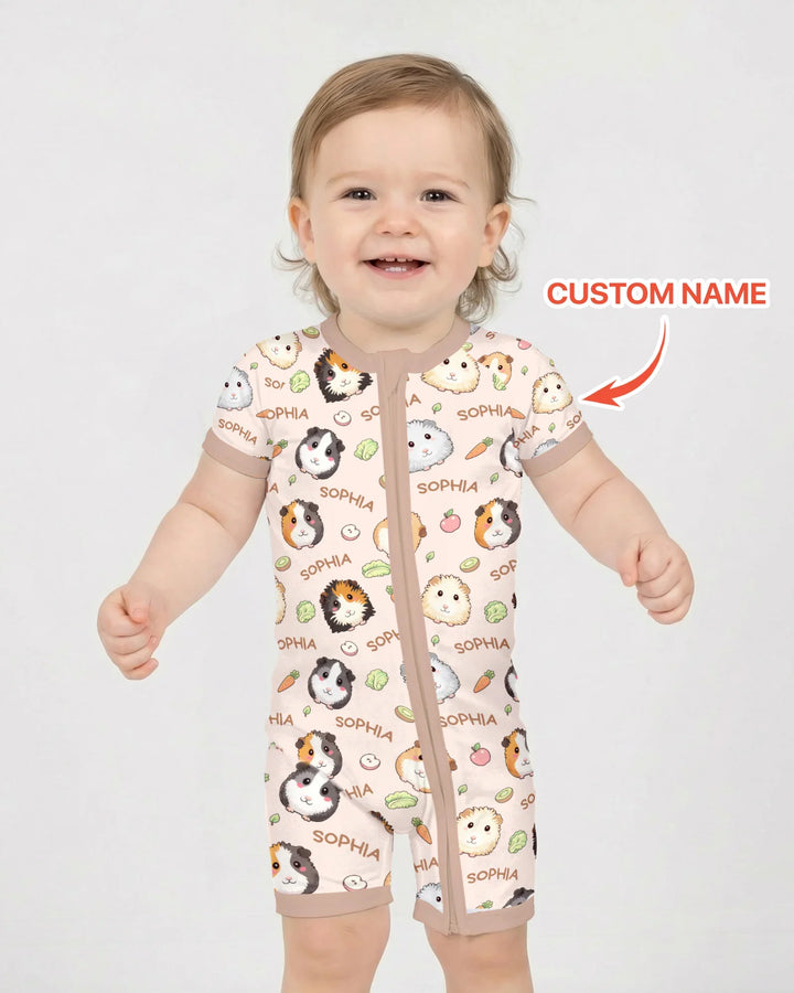 Custom Name Cute Guinea Pigs Shorty Zippy