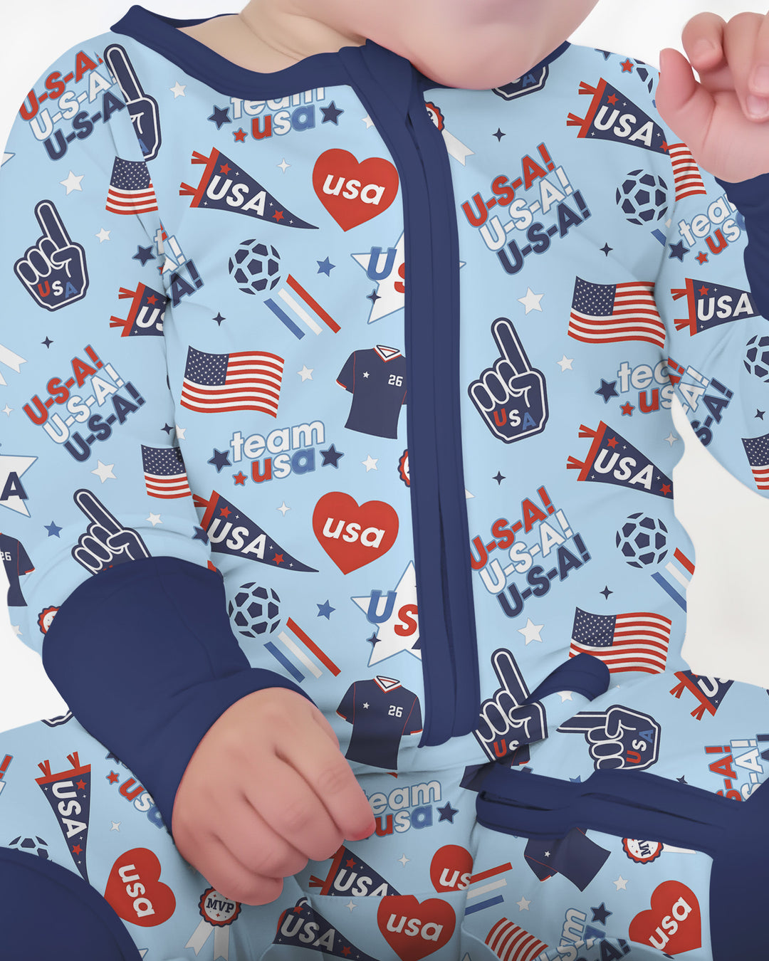 Soccer Party Team USA Bamboo Convertible Zippy