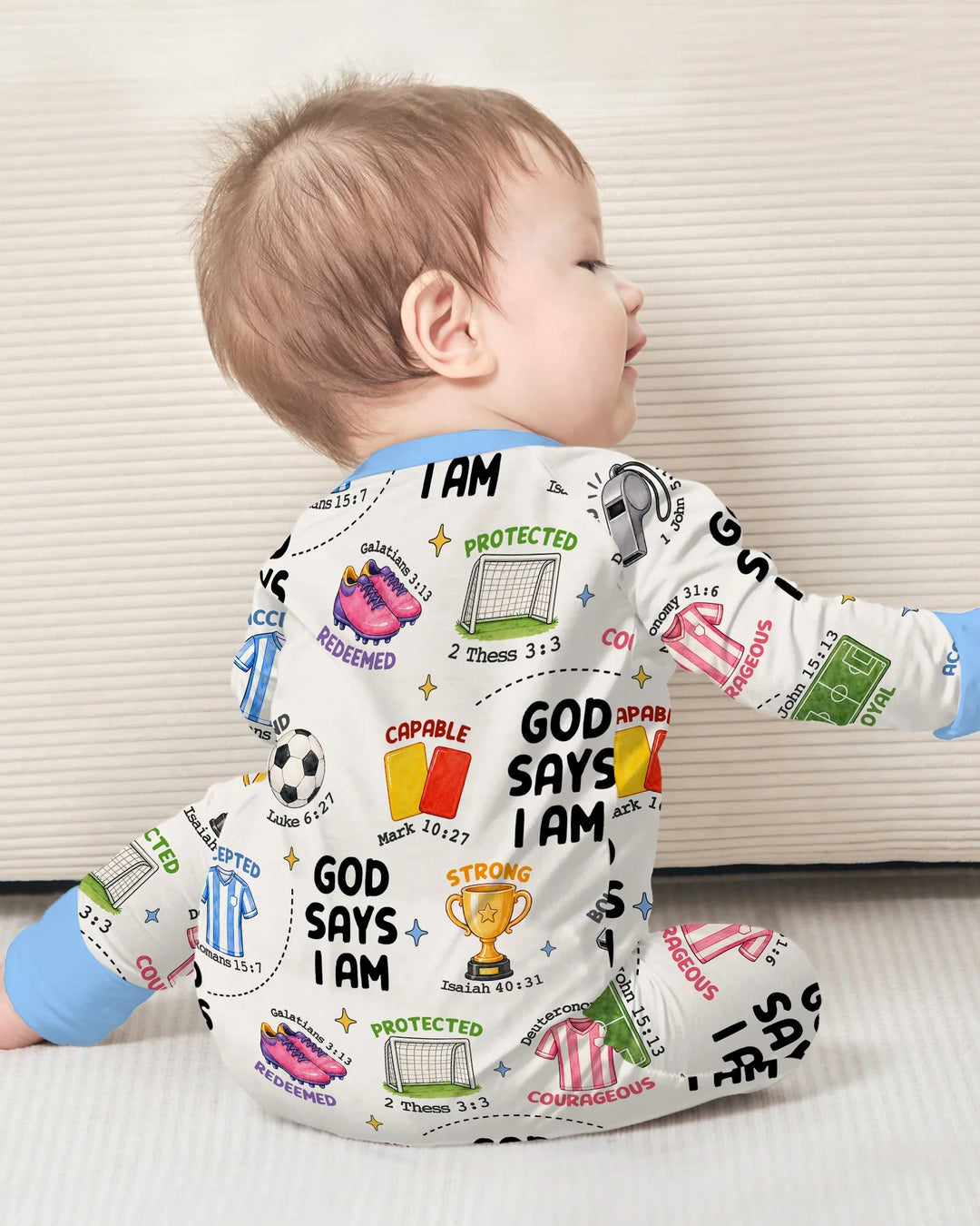 God Says I Am Soccer Bamboo Convertible Zippy