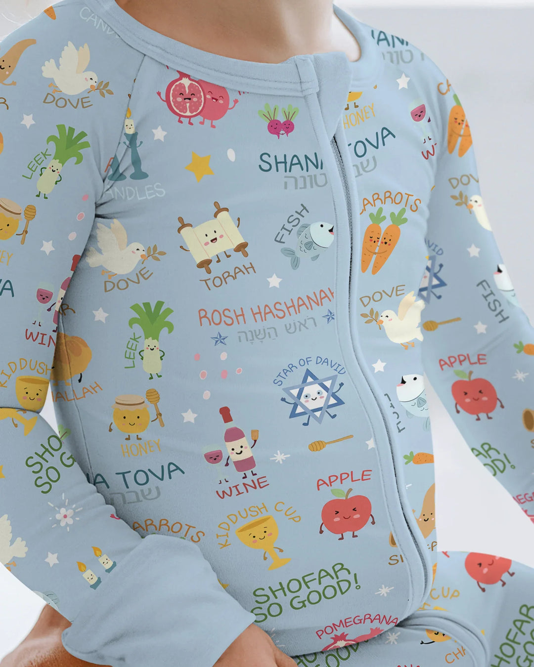 Family Rosh Hashanah Matching Bamboo Convertible Zippy
