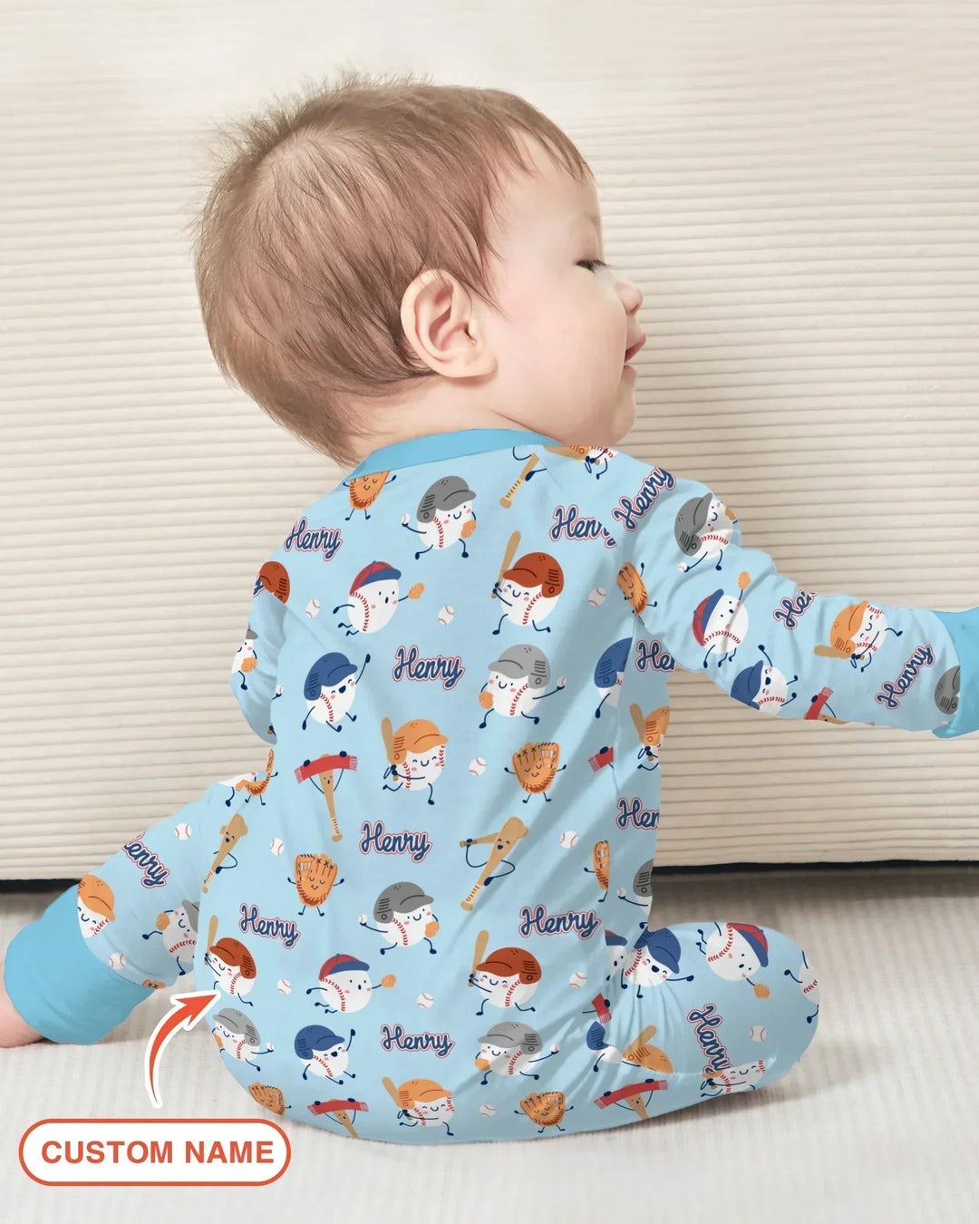 Custom Name Ballparl Family Matching Bamboo Convertible Zippy