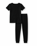 Midnight Ribbed Bamboo Two Piece Short Sleeve Pajama Set