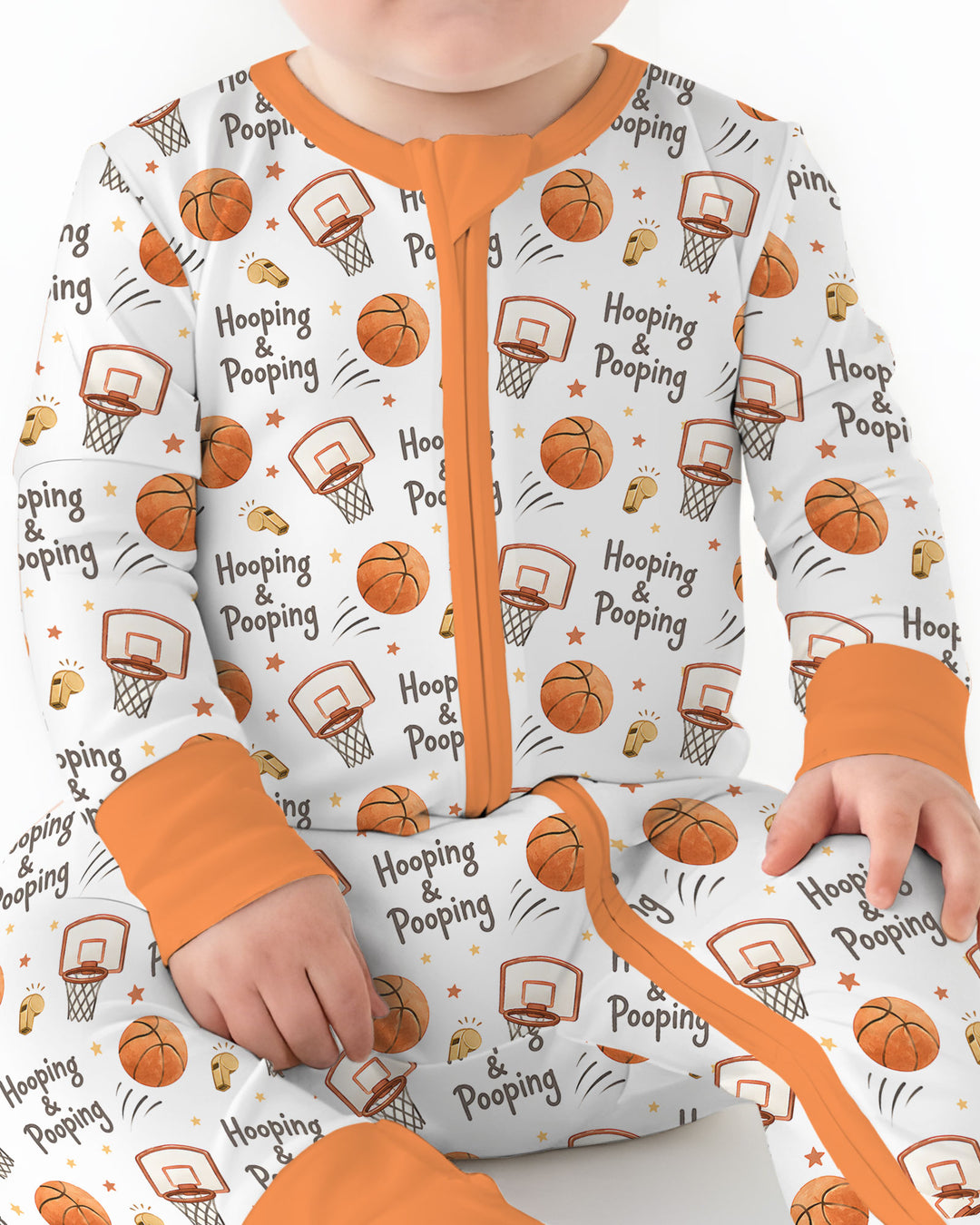 Funny Basketball Hooping & Pooping Bamboo Convertible Zippy