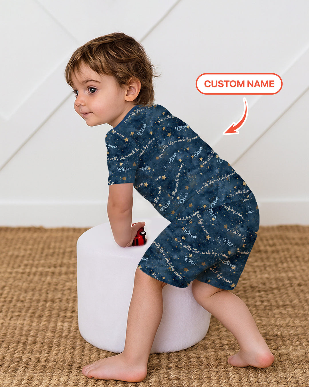 Called By Name — Personalized  Bamboo Two Piece Short Sleeve Shorts Pajama Set