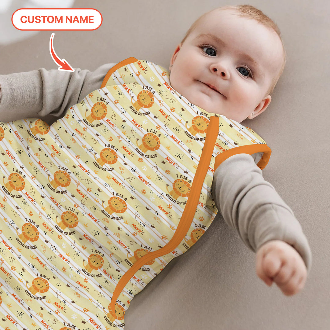 I Am A Child Of God Custom Name Boy Sleep Bag