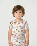 Template Zweiteiliges Pyjama-Set mit kurzen Ärmeln und Shorts