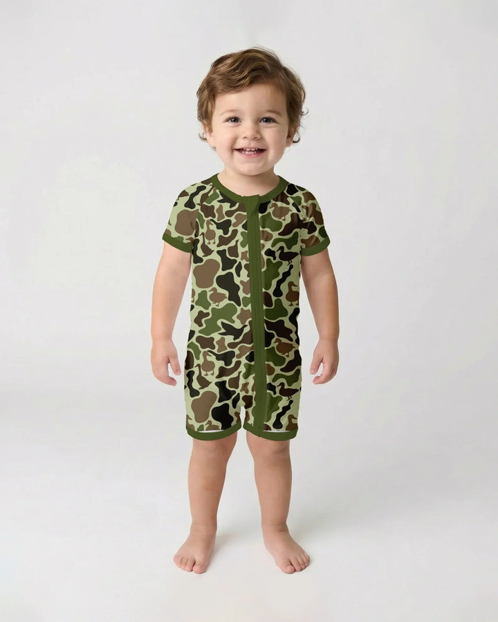 Zippy de bambú corto de camuflaje de caza de pato real