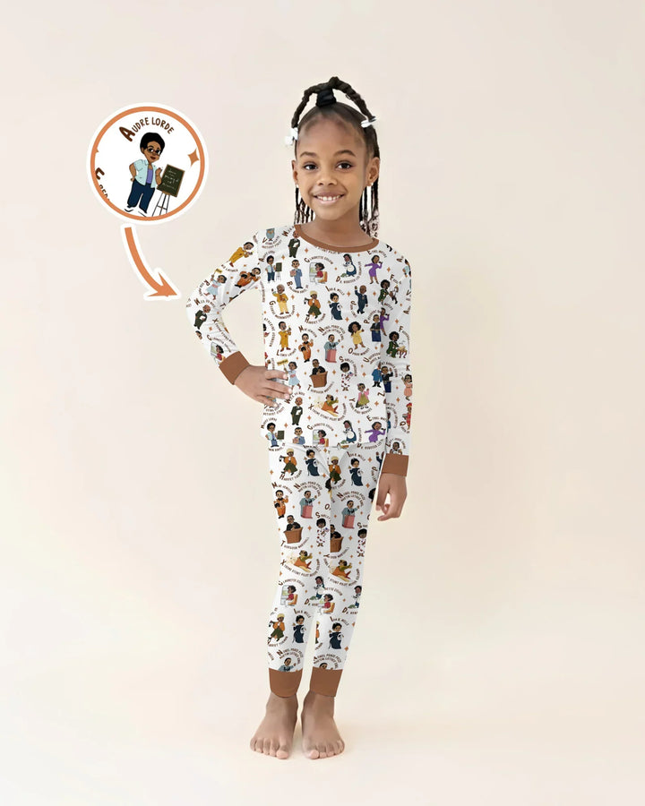 Black Legacy ABCs Family Matching Bamboo Two Piece Long Sleeve Pajama Set