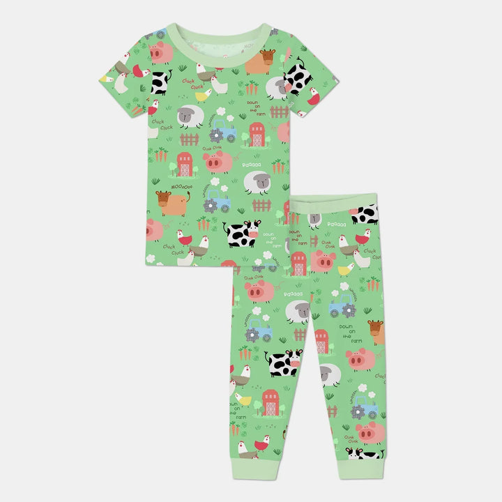 Farm Yard Two Piece Short Sleeve Pajama Set