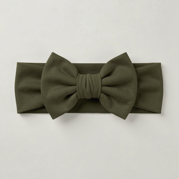 Solid Color Bamboo Luxe Bow Headband