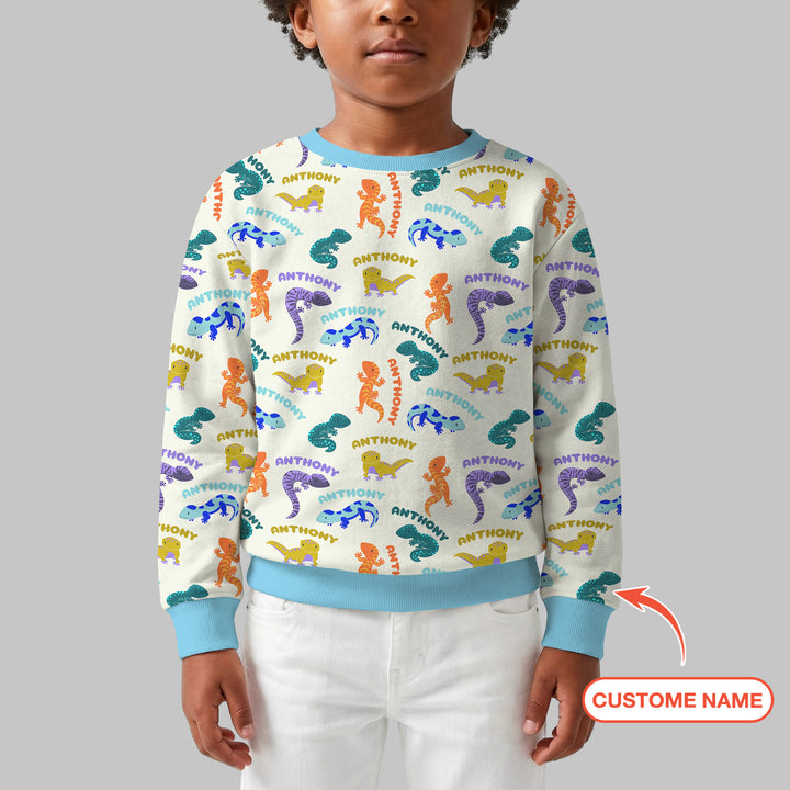 Custom Name Little Salamander Crewneck Sweatshirt