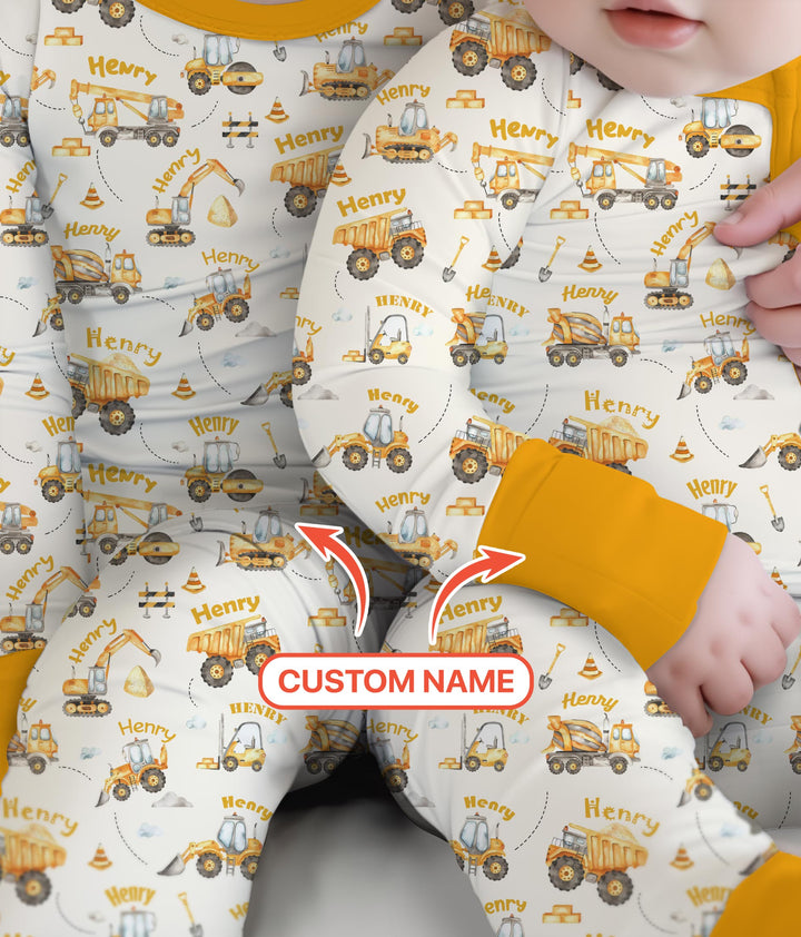 Constructions Machines Custom Name Convertible Zippy