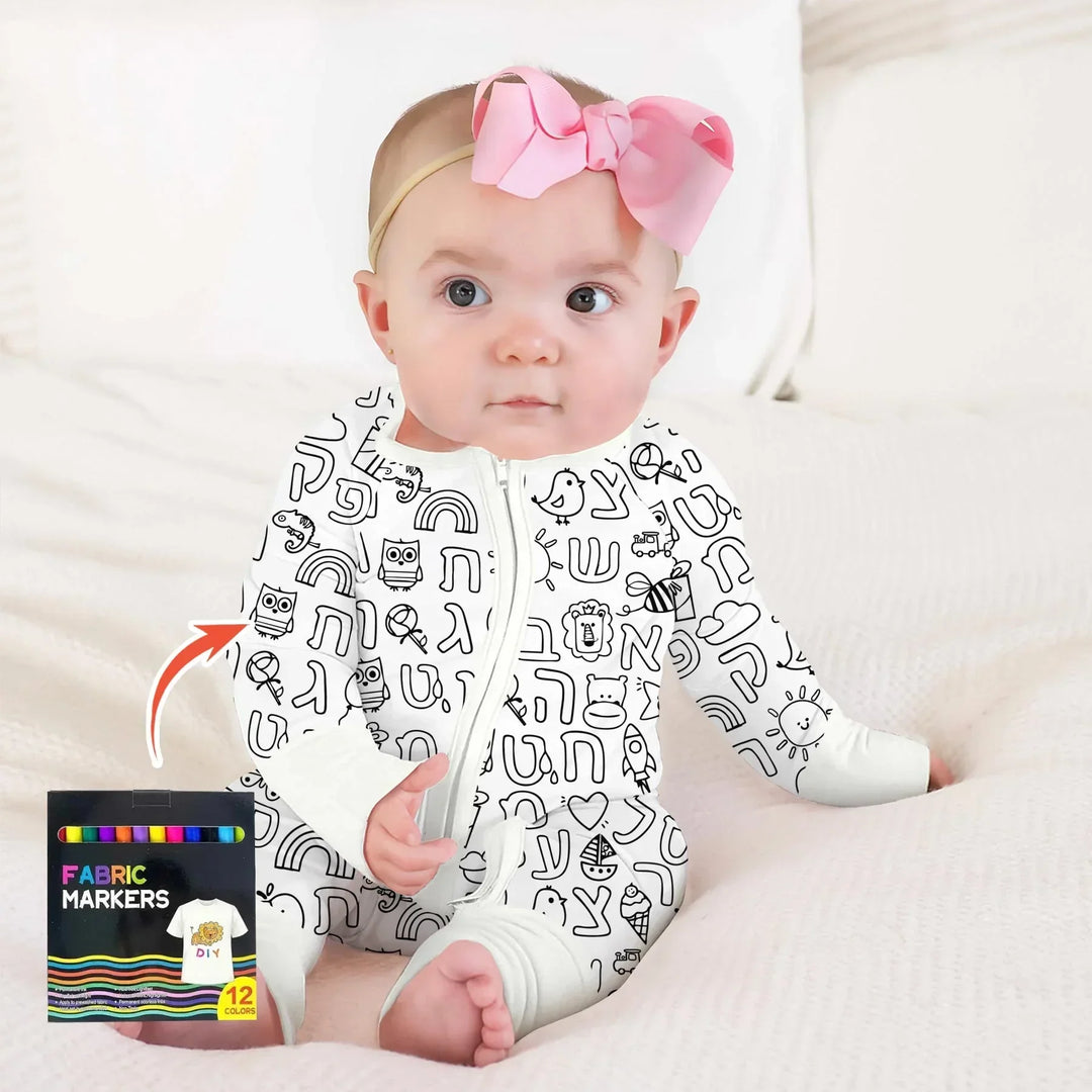 Gerippte Babykleidung mit individuellem Foto - Weich &amp; Skizzenhaft