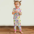 Rainbow Bears Affirmation Bamboo Two Piece Short Sleeve Pajama Set