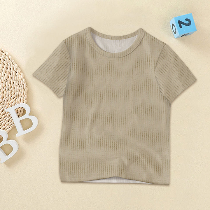 Beige Ribbed Bamboo Baby Clothing – Soft and Timeless
