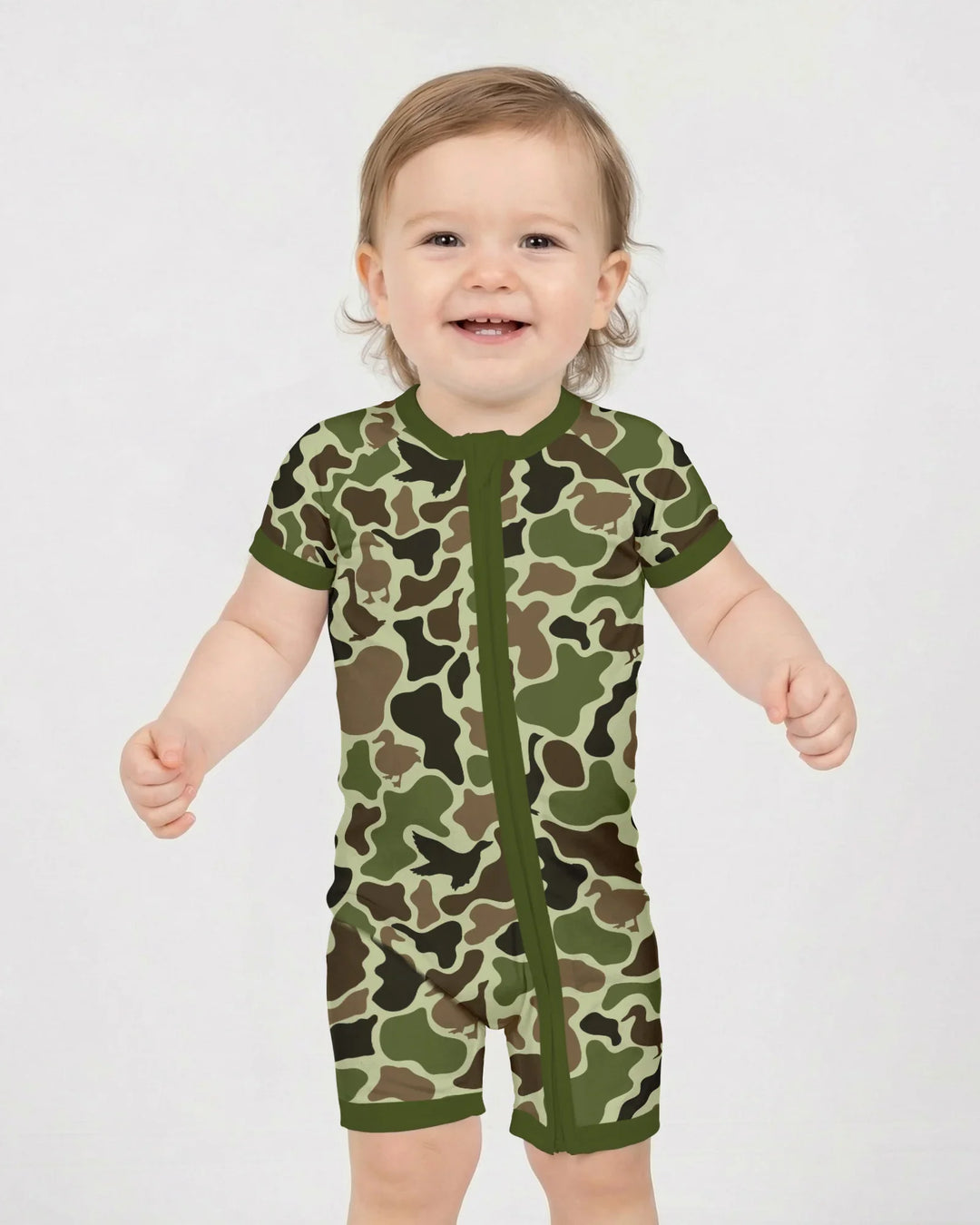 Zippy de bambú corto de camuflaje de caza de pato real