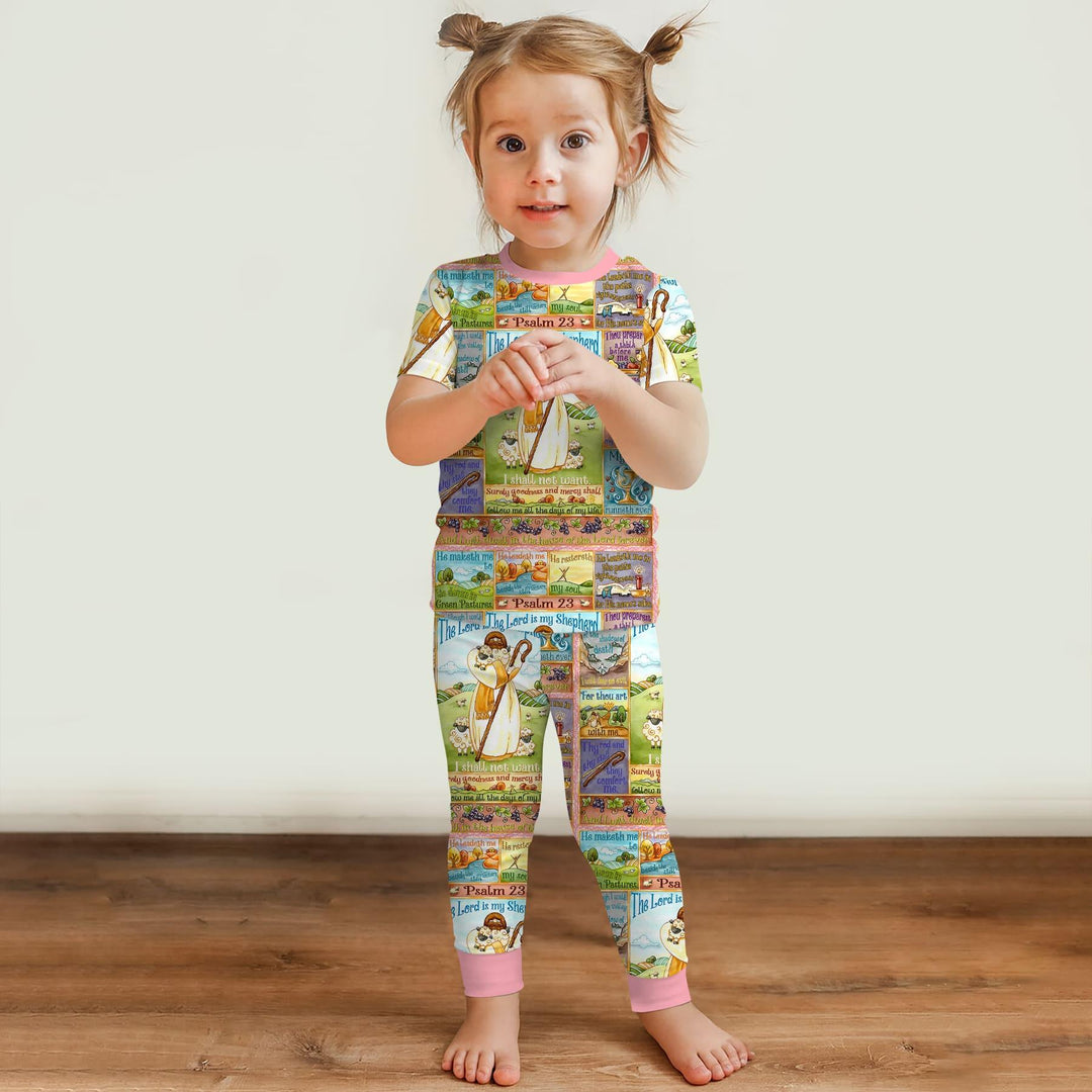 Zweiteiliges, kurzärmliges Pyjama-Set mit Marienkäfern