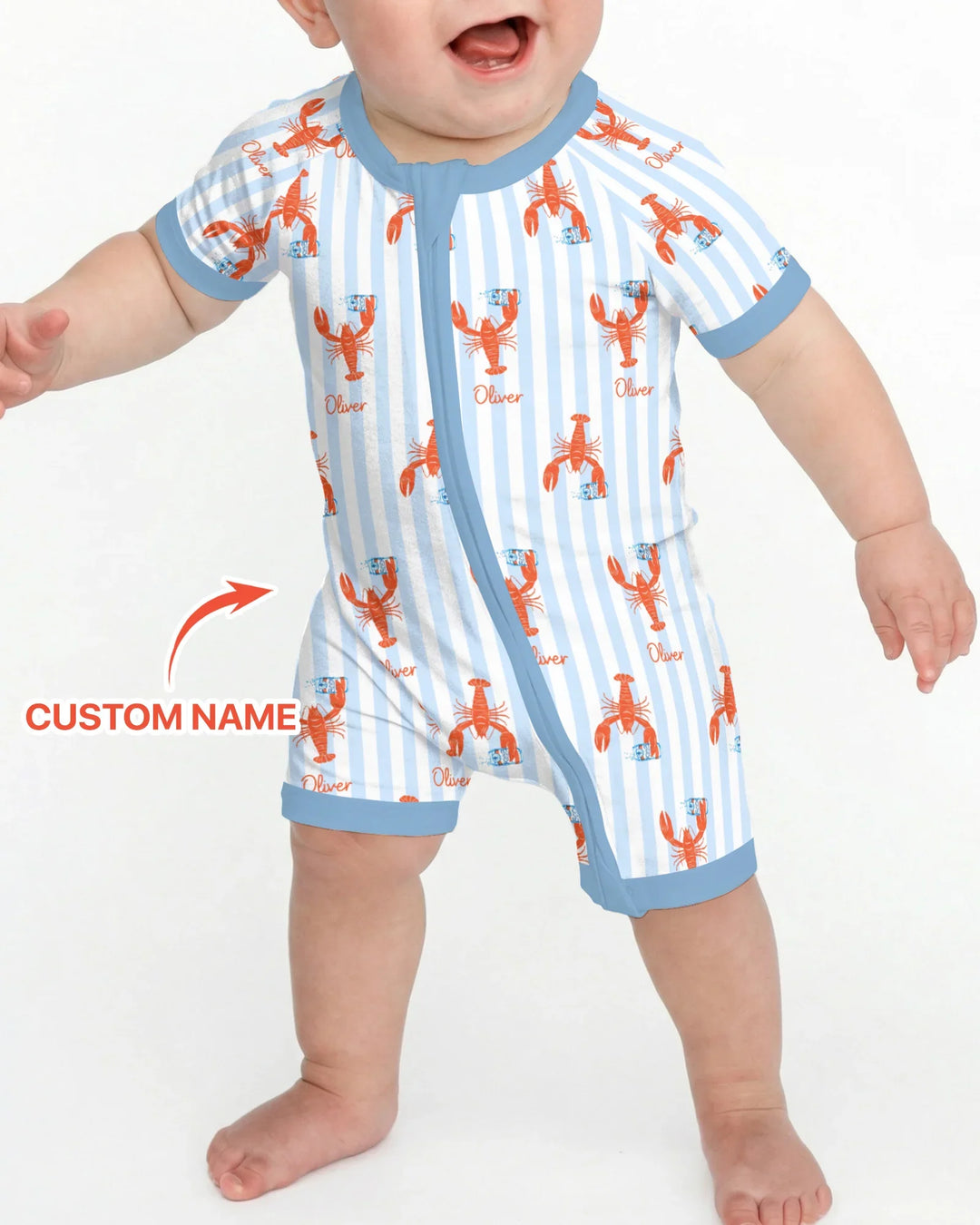 Custom Name Crawfish Beer Season Bamboo Shorty Zippy