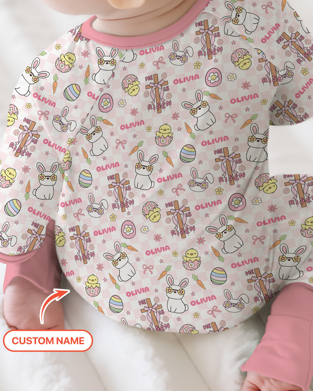 Custom Name Retro Easter Convertible Zippy