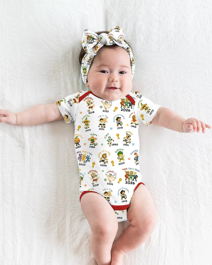 Soccer cup Mascots Bamboo Bodysuit