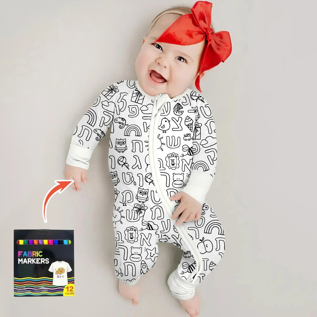 Gerippte Babykleidung mit individuellem Foto - Weich &amp; Skizzenhaft