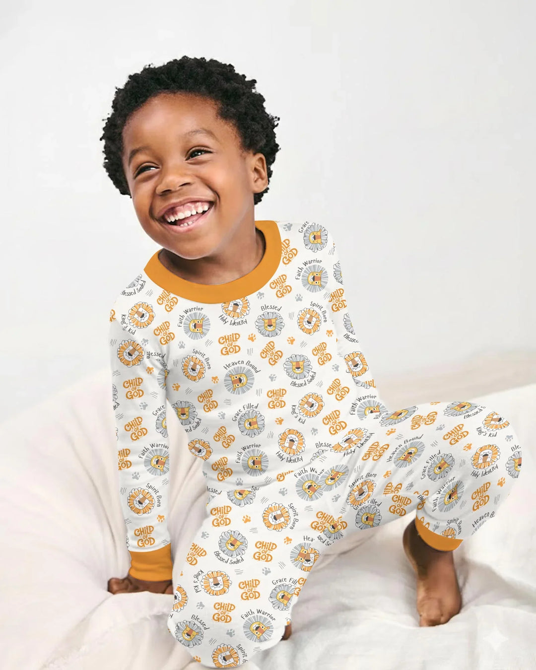 A Child Of God Boy Bamboo Two Piece Long Sleeve Pajama Set