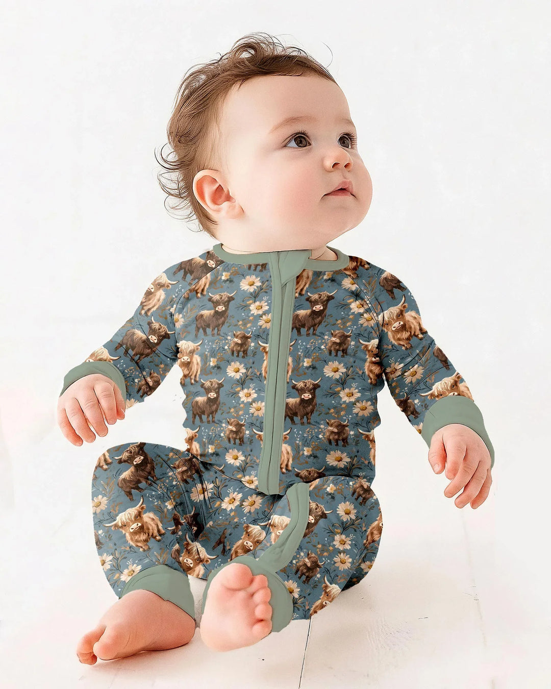Gerippte Babykleidung mit individuellem Foto - Weich &amp; Skizzenhaft